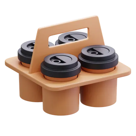Bandeja de papel para café  3D Icon