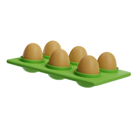 Bandeja de huevos  3D Icon