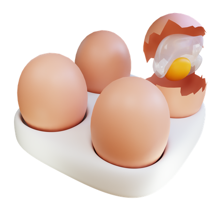 Bandeja de huevos  3D Icon