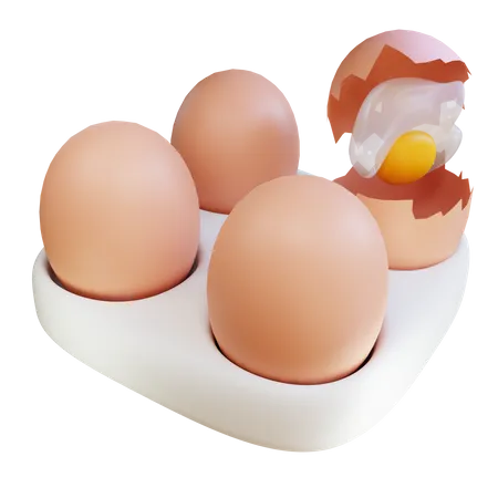 Bandeja de huevos  3D Icon