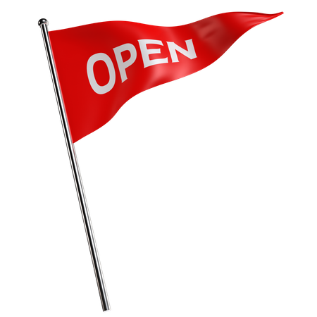 Bandera abierta  3D Illustration