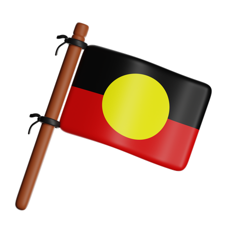 Bandera aborigen  3D Icon