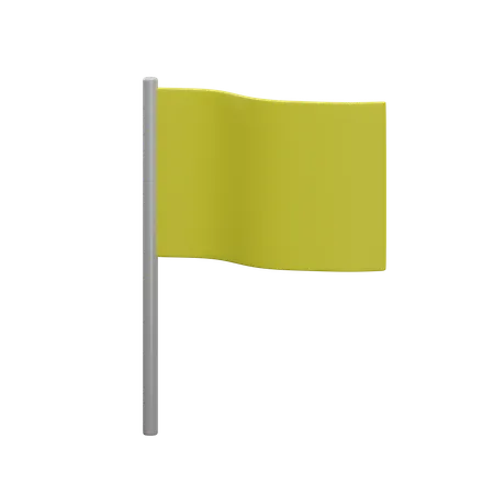 Bandera amarilla  3D Icon