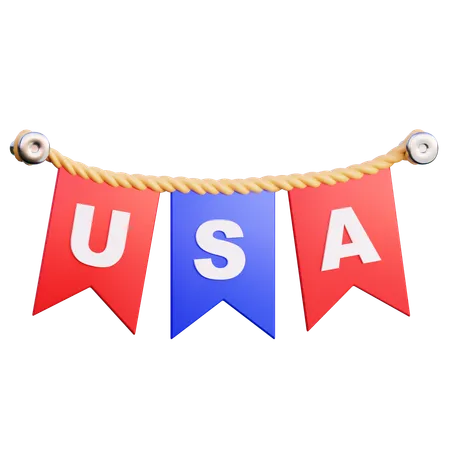 Bandera americana  3D Icon