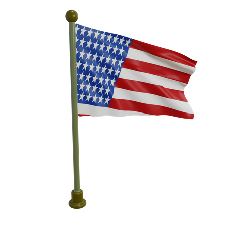 Bandera estadounidense  3D Illustration