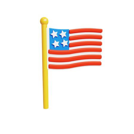 Bandera estadounidense  3D Icon