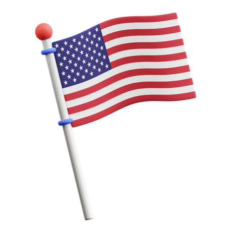 Bandera estadounidense  3D Icon