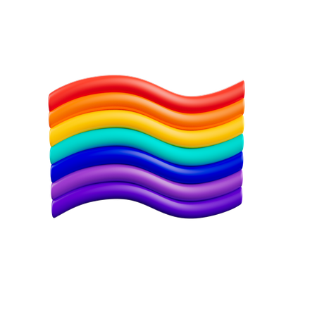 Bandera del arcoiris  3D Icon