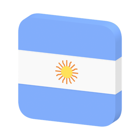 Bandera argentina  3D Icon