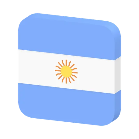 Bandera argentina  3D Icon