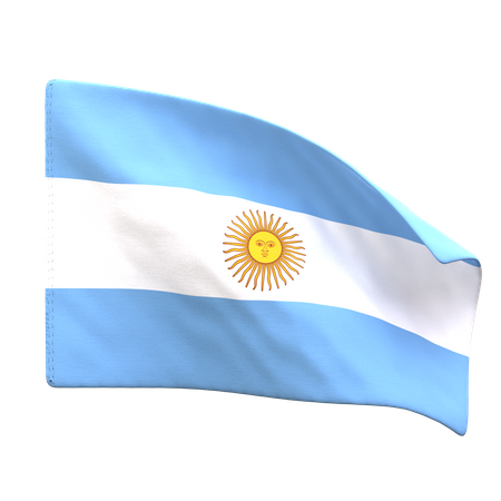 Bandera argentina  3D Icon