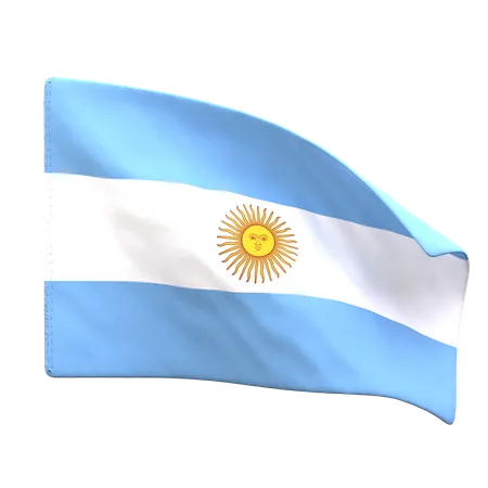 Bandera argentina  3D Icon