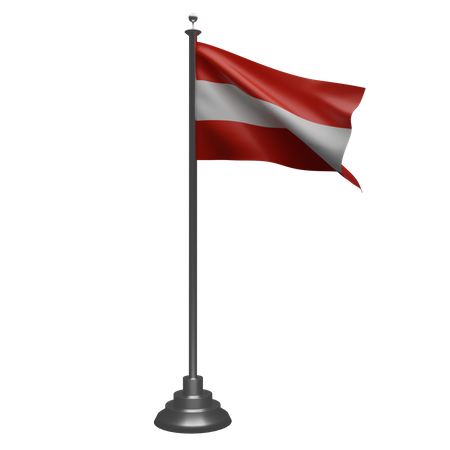 Bandera austriaca  3D Illustration