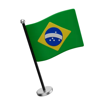 Bandera brasileña  3D Icon