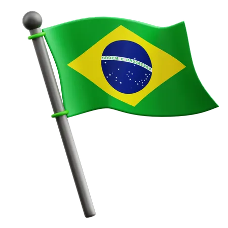 Bandera brasileña  3D Icon