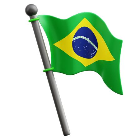 Bandera brasileña  3D Icon