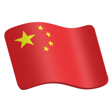 Bandera china  3D Icon