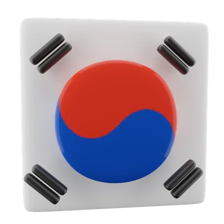 Bandera coreana  3D Icon