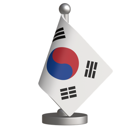 Bandera de corea del norte  3D Icon