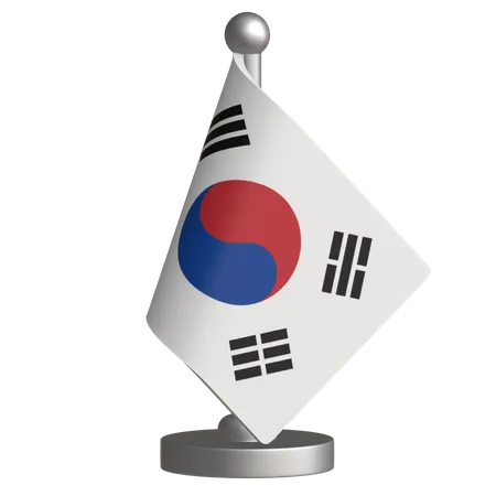 Bandera de corea del norte  3D Icon