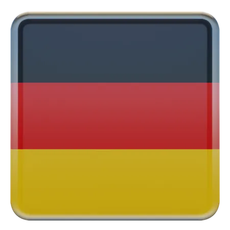 Bandera cuadrada de Alemania  3D Icon