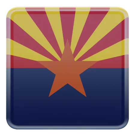 Bandera cuadrada de Arizona  3D Icon