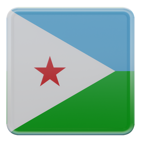 Bandera de la Plaza de Yibuti  3D Icon