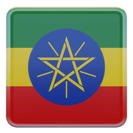 Bandera de la Plaza de Etiopía  3D Icon