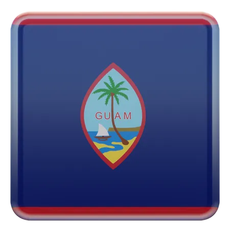 Bandera de la Plaza de Guam  3D Icon