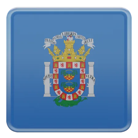 Bandera de la Plaza de Melilla  3D Icon