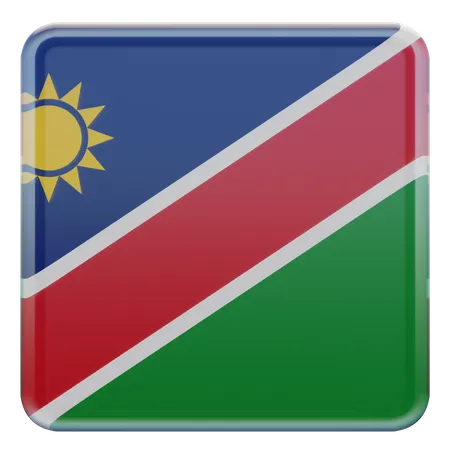 Bandera cuadrada de Namibia  3D Icon