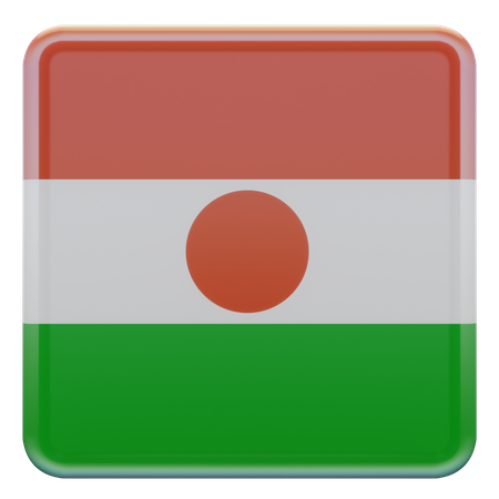 Bandera de la Plaza de Níger  3D Icon