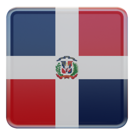 Bandera de la Plaza de República Dominicana  3D Icon