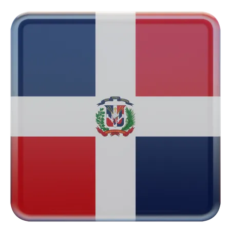 Bandera de la Plaza de República Dominicana  3D Icon