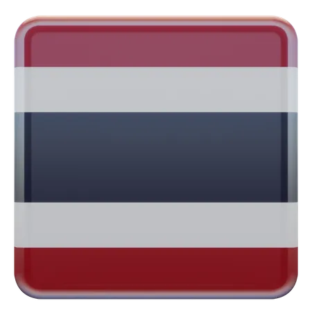 Bandera cuadrada de Tailandia  3D Icon