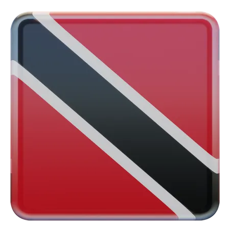 Bandera cuadrada de Trinidad y Tobago  3D Icon