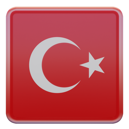 Bandera de la Plaza de Turquía  3D Icon