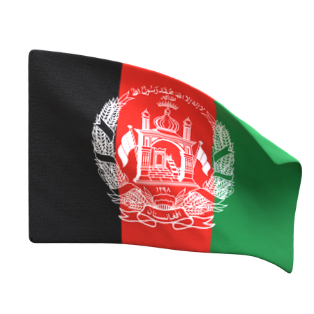 Bandera de afganistán  3D Icon