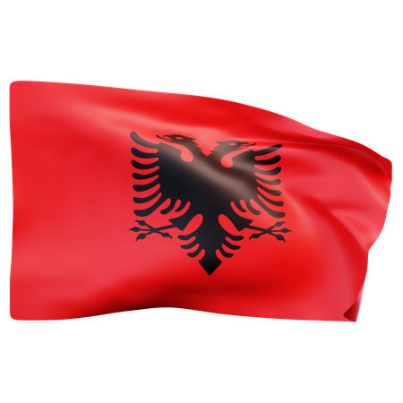 Bandera de albania  3D Icon