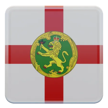 Bandera de alderney  3D Flag