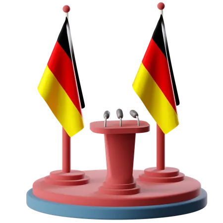 Bandera de alemania  3D Icon