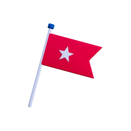 Bandera de américa  3D Illustration