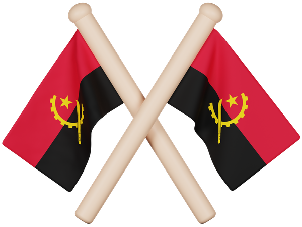Bandera de angola  3D Icon