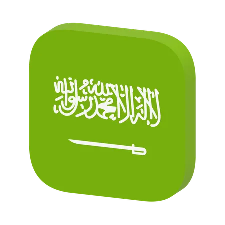 Bandera de arabia saudita  3D Icon