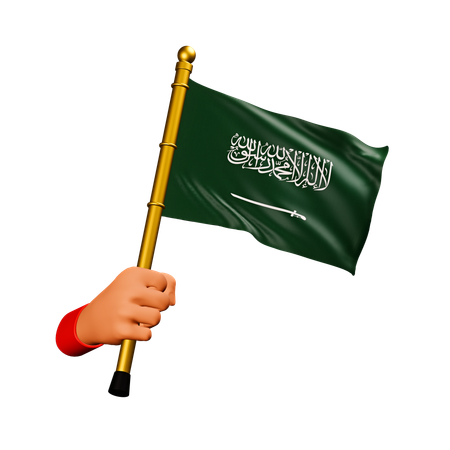 Bandera de arabia saudita  3D Icon