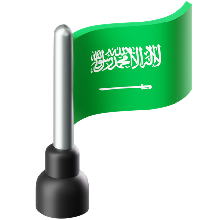 Bandera de arabia saudita  3D Icon