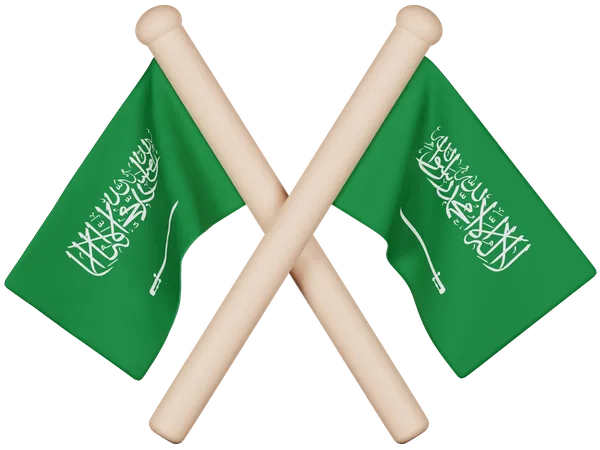 Bandera de arabia saudita  3D Icon