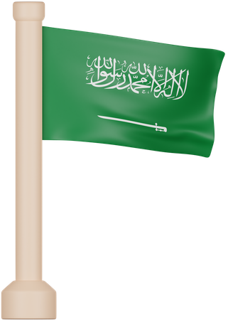 Bandera de arabia saudita  3D Icon