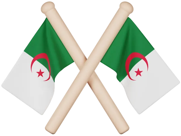 Bandera de argelia  3D Icon