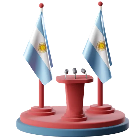 Bandera de argentina  3D Icon